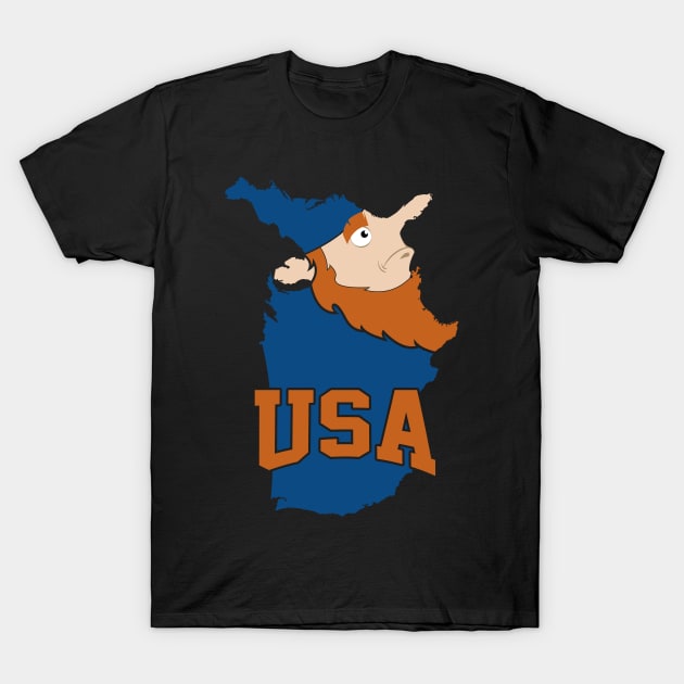 USA: a Funny Map T-Shirt by percivalrussell